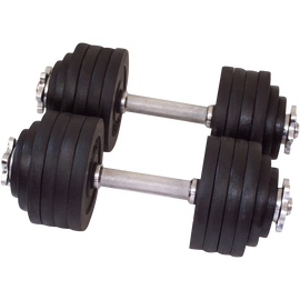 One Pair of Adjustable Dumbbells Cast Iron Total